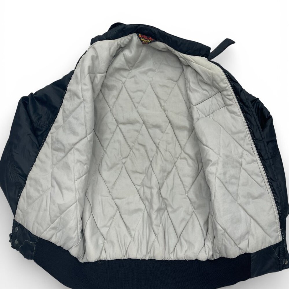 Vintage 1980's Pla-Jac Schinder National Racing Bomber Trucker Jacket Men's 42 - Picture 9 of 9